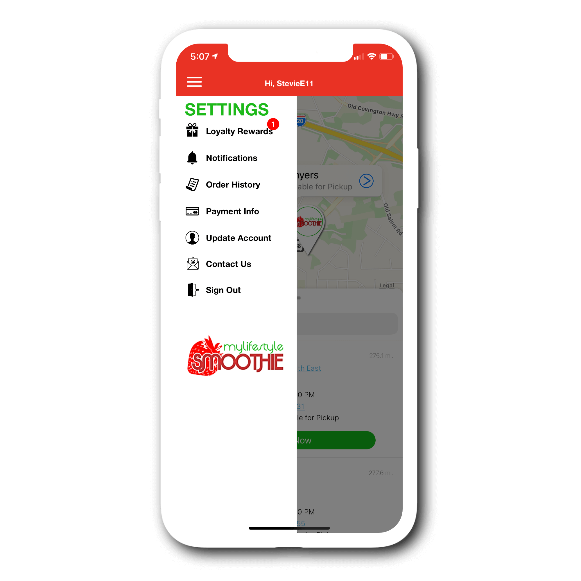 Image of MyLifestyle Smoothie app screenshot